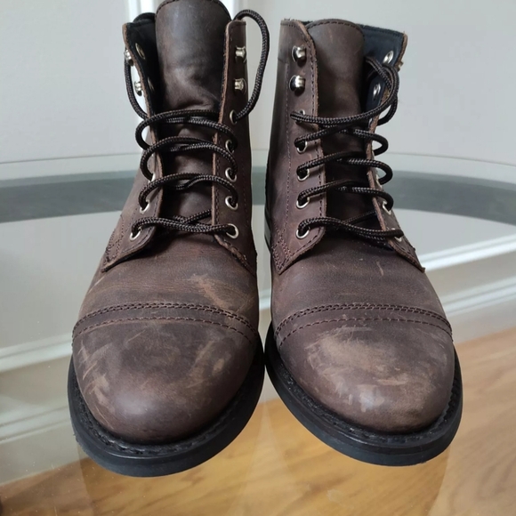 Thursday Boot Company Women 8 Captain Suede Leather Ankle Boots Lace Up - Picture 8 of 12